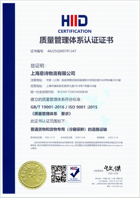 Quality Management System Certification